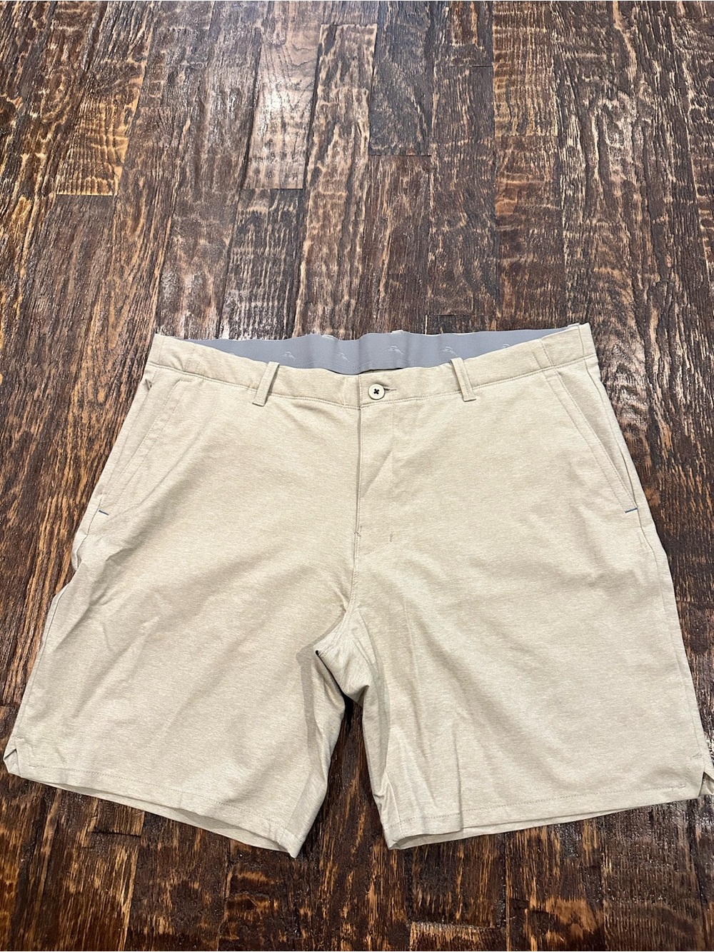 Tommy Bahama Light Khaki heathered Flat Front Men's Shorts